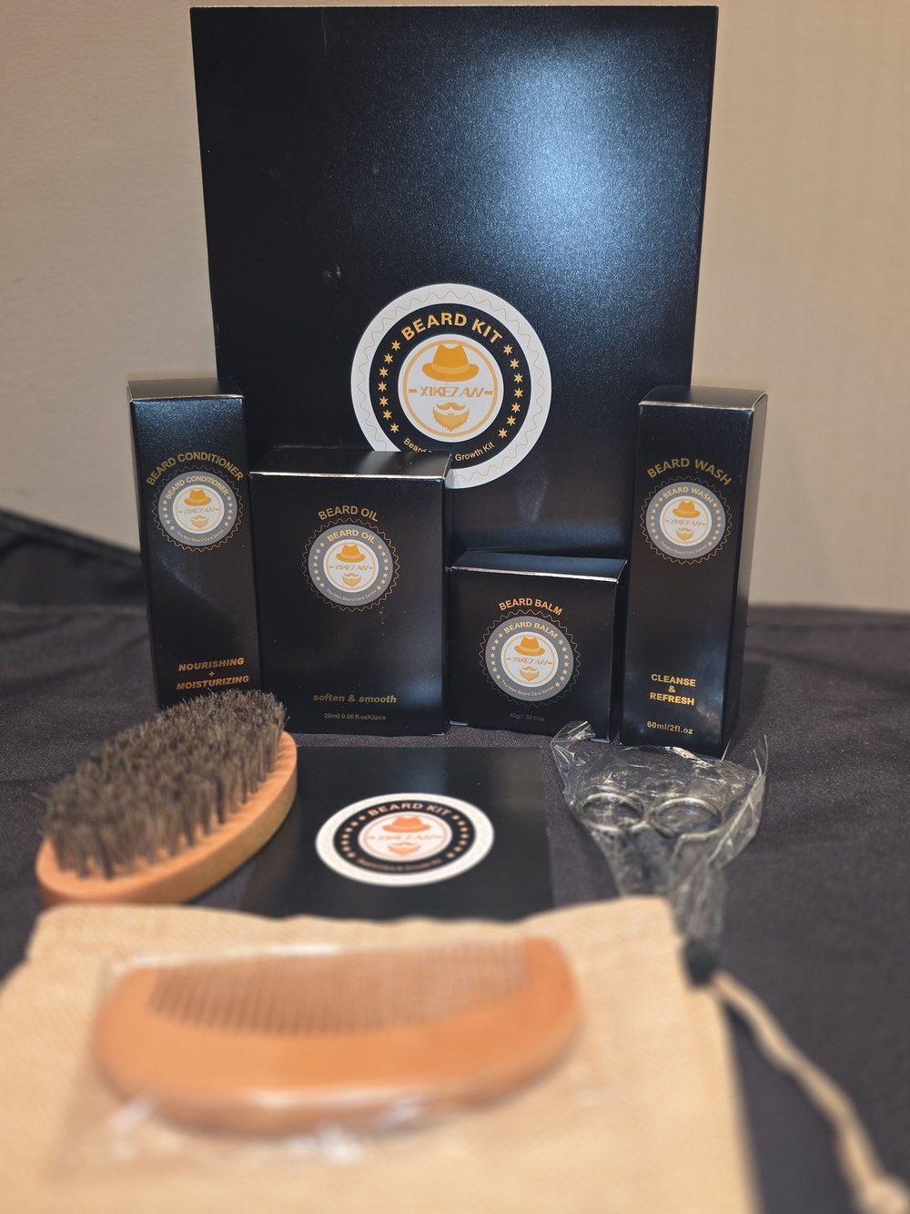 Beard Kit Grooming Set - Black -